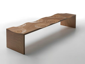 RIPPLES OUTDOOR - Okoumé garden bench _ Casamania & Horm